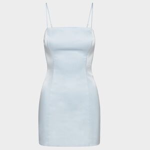 Aritzia Satin squareneck micro dress